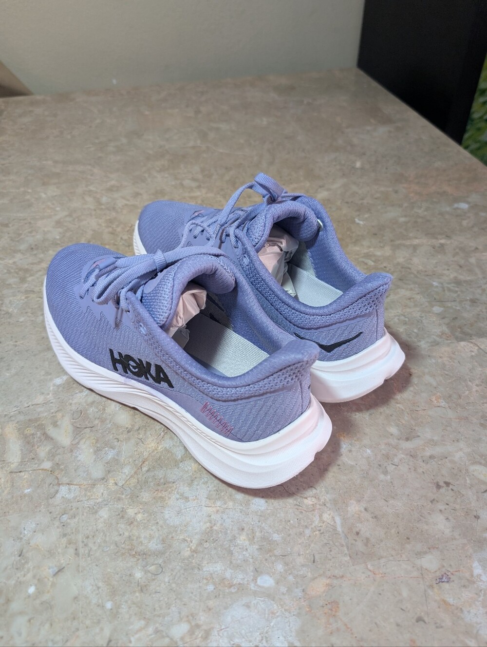 Hoka One Solimar White -Wild Indigo Running Cushioned Shoes Women's Size 7.5B - Picture 5 of 13